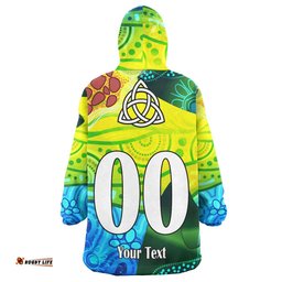raiders rugby snug hoodie custom vikings pride with aboriginal dot painting style player and number oodie blanket