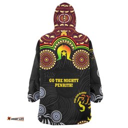 Penrith Panthers Naidoc Week Custom Snug Hoodie - Torres Strait Aboriginal Inspired Style Oodie Blanket