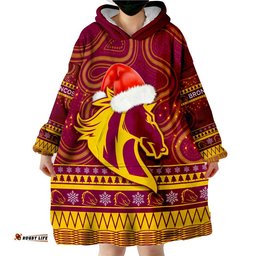 custom personalised broncos christmas brisbane indigenous wearable blanket hoodie