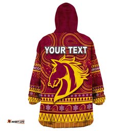 custom personalised broncos christmas brisbane indigenous wearable blanket hoodie