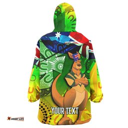 Wallabies Rugby Snug Hoodie - Custom Australia National Rugby Championship "Welcome Back Wally" Aboriginal Inspired Oodie Blanket