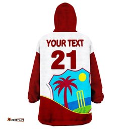 custom personalised west indies windie cricket wearable blanket hoodie