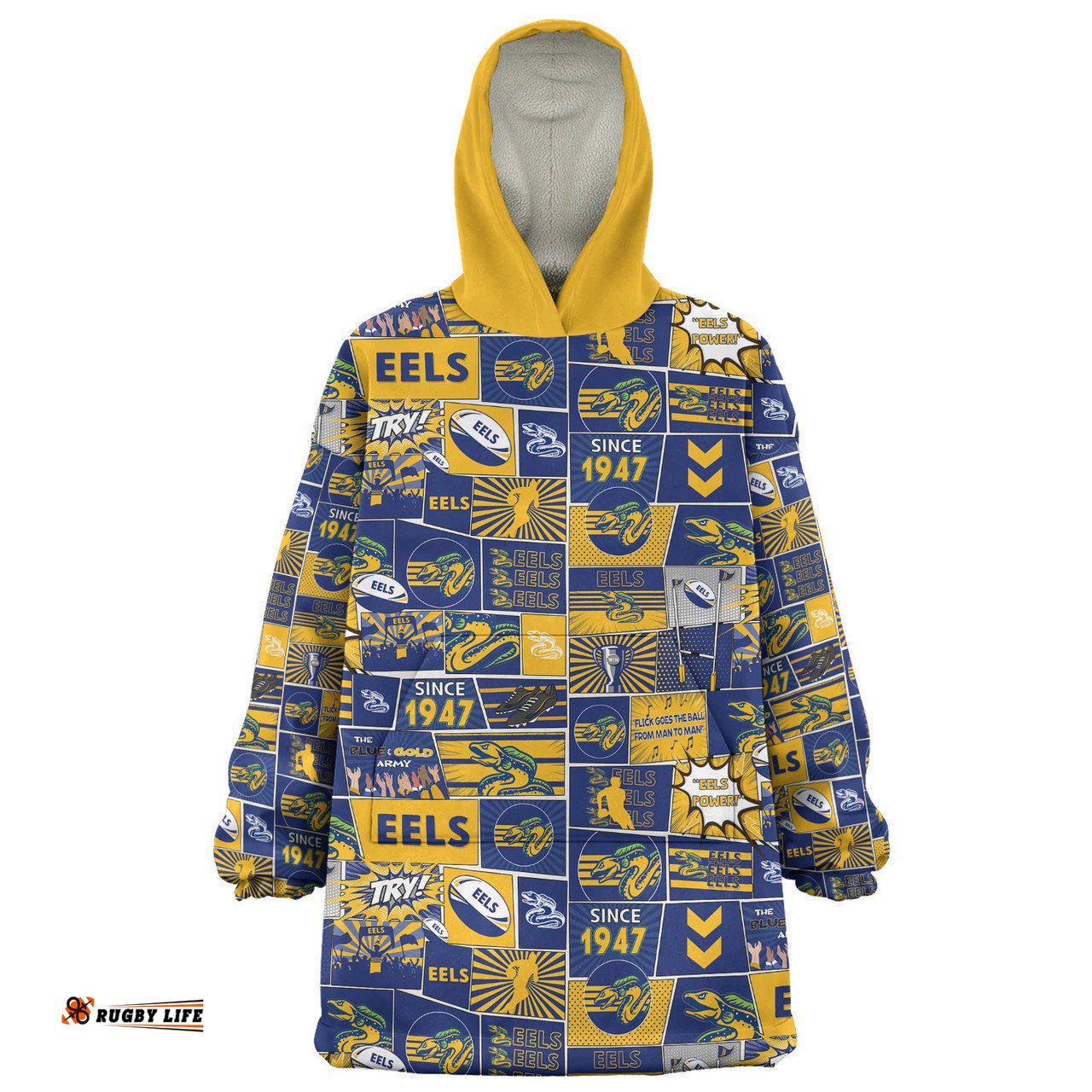 Parramatta Eels Sport Snug Hoodie - Team Of Us Die Hard Fan Supporters Comic Style