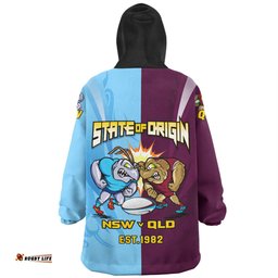 Queensland Maroons Snug Hoodie Custom State Of Origin 2024 Tough Fan Rugby For Life QLD vs NSW