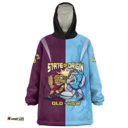 Queensland Maroons Snug Hoodie Custom State Of Origin 2024 Tough Fan Rugby For Life QLD vs NSW