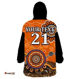 custom personalised perth scorchers wearable blanket hoodie cricket indigenous aboriginal
