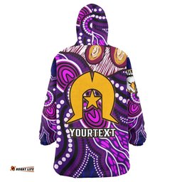 sea eagles rugby snug hoodie custom sea eagles naidoc week and torres strait island with aboriginal dot painting style oodie blanket