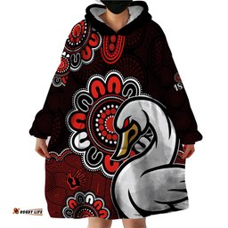 custom personalised afl sydney swans 1874 aboriginal wearable blanket hoodie