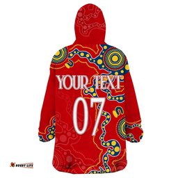 adelaide united soccer indigenous wearable hoodie blanket the reds