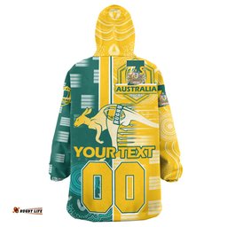 australian rugby sevens mens squad snug hoodie custom kangaroo rugby sport aboriginal patterns oodie blanket