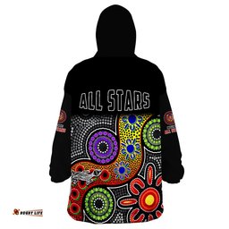 all stars christmas indigenous dreamtime wearable blanket hoodie