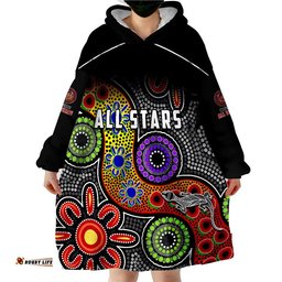 all stars christmas indigenous dreamtime wearable blanket hoodie