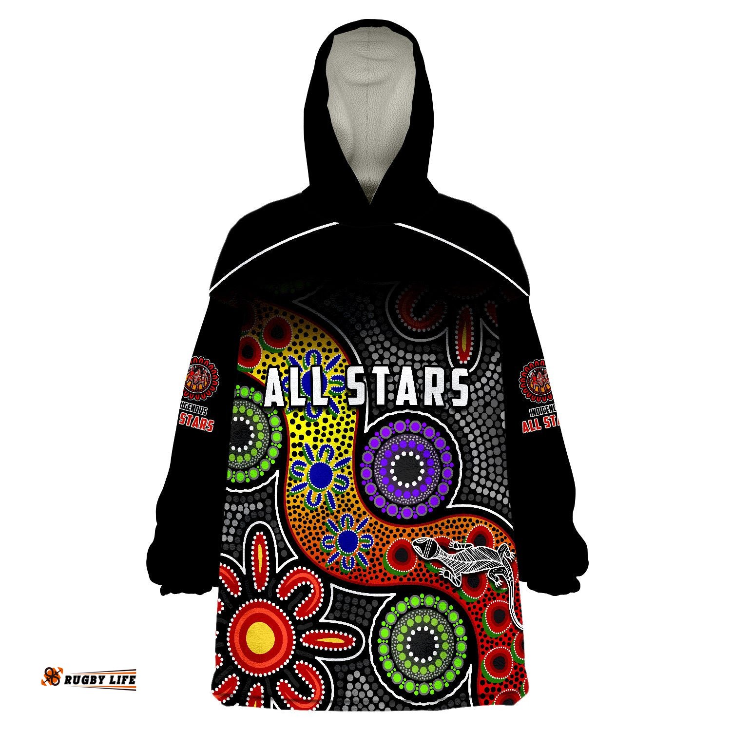 all stars christmas indigenous dreamtime wearable blanket hoodie