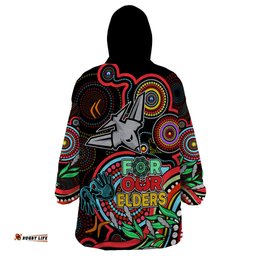 bombers football aboriginal art wearable blanket hoodie naidoc indigenous tribal