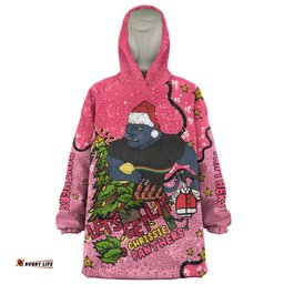 Penrith Panthers Christmas Custom Snug Hoodie - Let's Get Lit Chrisse Pressie Pink Snug Hoodie