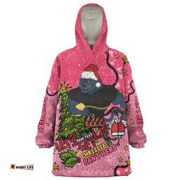 Penrith Panthers Christmas Custom Snug Hoodie - Let's Get Lit Chrisse Pressie Pink Snug Hoodie