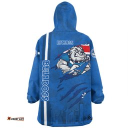 Canterbury-Bankstown Bulldogs Snug Hoodie - Happy Australia Day Flag Scratch Style