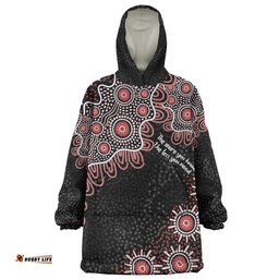 Australia Aboriginal Snug Hoodie - The More You Know The Less You Need Red Patterns Snug Hoodie