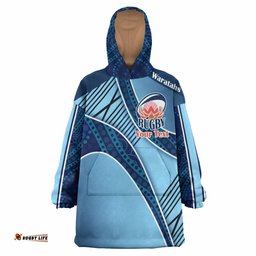 waratahs rugby snug hoodie custom rugby ball logo oodie blanket