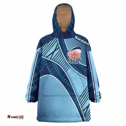 waratahs rugby snug hoodie custom rugby ball logo oodie blanket