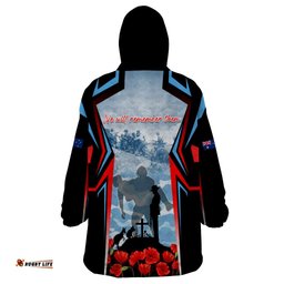 australia anzac day wearable blanket hoodie gallipoli soldiers simple style lt05