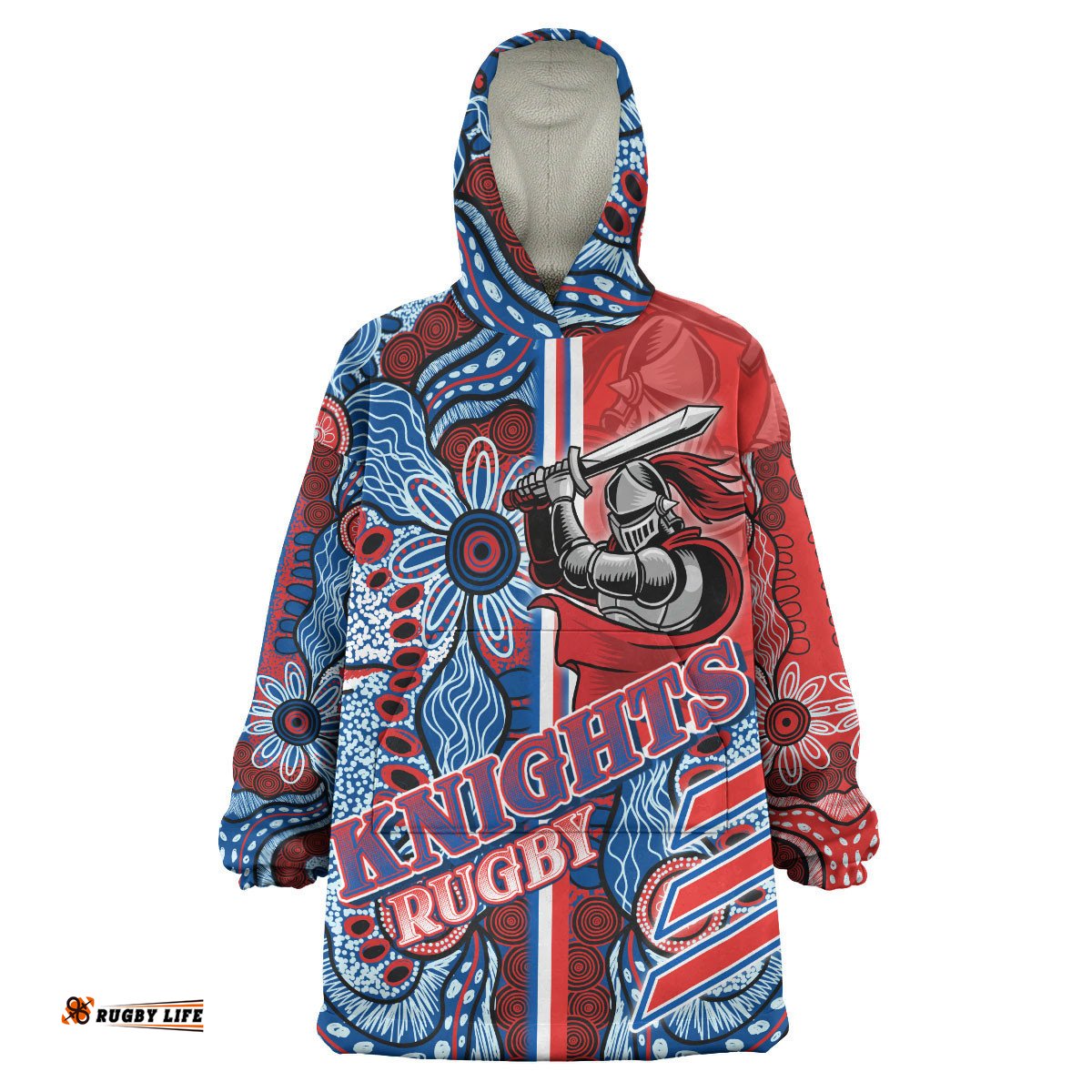 knights rugby snug hoodie custom knights logo aboriginal indigenous sport style oodie blanket