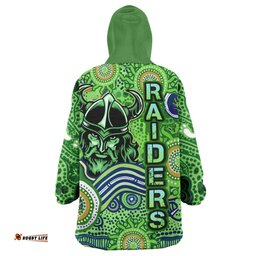 raiders rugby naidoc week watercolour snug hoodie custom canberra raiders getting up standing up showing up oodie blanket