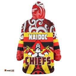 Waikato Chiefs Rugby Snug Hoodie - Waikato Chiefs With Maori Pattern Naidoc Week ''Get Up, Stand Up, Show Up'' Oodie Blanket
