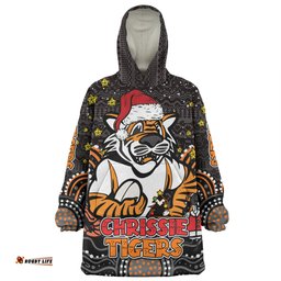 Wests Tigers Christmas Custom Snug Hoodie - Christmas Knit Patterns Vintage Jersey Ugly Snug Hoodie