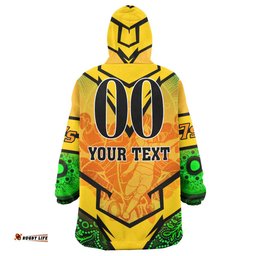 australia national rugby sevens team snug hoodie custom aussie 7s team coat of arms aboriginal player and number oodie blanket