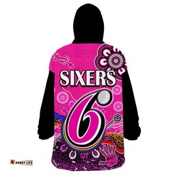 sydney sixers wearable blanket hoodie cricket indigenous aboriginal lizard version