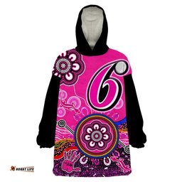 sydney sixers wearable blanket hoodie cricket indigenous aboriginal lizard version