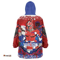 knights rugby christmas snug hoodie custom merry christmas newcastle knights indigenous wearable blanket hoodie