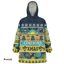 North Queensland Cowboys Christmas Aboriginal Custom Snug Hoodie - Indigenous Knitted Ugly Xmas Style Snug Hoodie