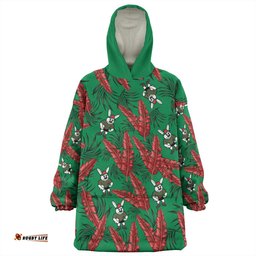South Sydney Rabbitohs Snug Hoodie - Tropical Patterns Bunnies Snug Hoodie