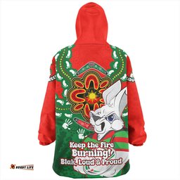South Sydney Rabbitohs Snug Hoodie Aboriginal Inspired Naidoc Symbol Pattern