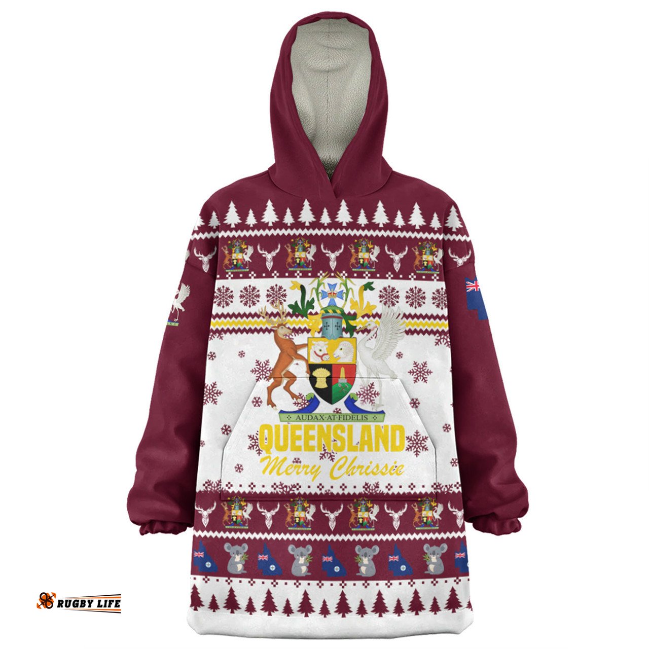 Queensland Christmas Snug Hoodie - Merry Chrissie Snug Hoodie