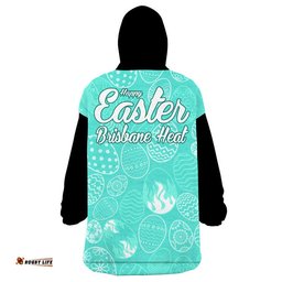 brisbane heat cricket happy easter day wearable blanket hoodie simple style
