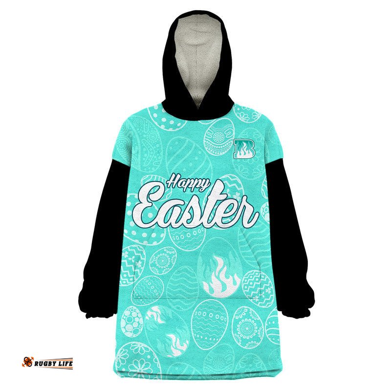 brisbane heat cricket happy easter day wearable blanket hoodie simple style