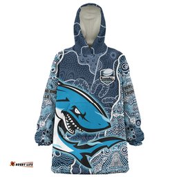 Cronulla-Sutherland Sharks Grand Final Custom Snug Hoodie - Custom Sharks Painting Snug Hoodie