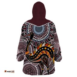 aboriginal pattern bird wearable blanket hoodie ts04