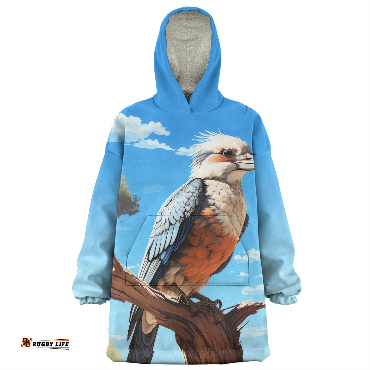 Australia Kookaburra Snug Hoodie - Kookaburra With Blue Sky Snug Hoodie