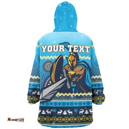 Gold Coast Titans Christmas Custom Snug Hoodie - Ugly Xmas And Aboriginal Patterns For Die Hard Fan Snug Hoodie