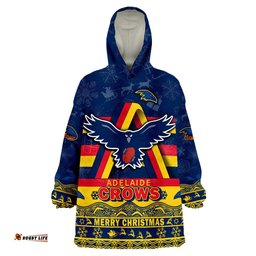 adelaide crows unique winter season adelaide merry christmas wearable blanket hoodie