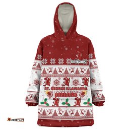 St. George Illawarra Dragons Christmas Custom Snug Hoodie - Special Ugly Christmas Snug Hoodie
