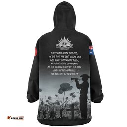 Australia Anzac Day Snug Hoodie - Lest We Forget Black Snug Hoodie