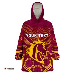 custom personalised broncos indigenous wearable blanket hoodie