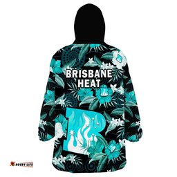 brisbane heat cricket wearable blanket hoodie aboriginal art mix tropical flowers
