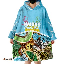 naidoc week aboriginal art wearable blanket hoodie