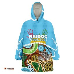 naidoc week aboriginal art wearable blanket hoodie